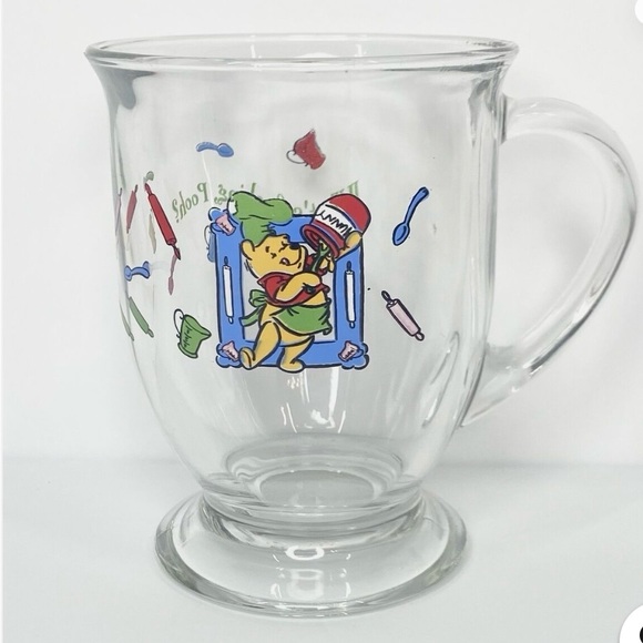 Disney Other - Vintage Disney What's Cooking Pooh? 16oz Footed Mug Anchor Hocking.